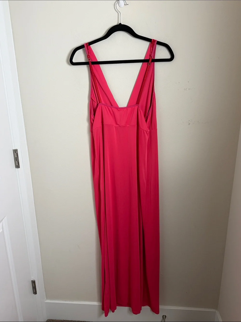 Natori Pink and Red Maxi Nightgown Size L/XL